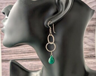 Handmade Fulani Wedding Bead Dangle Earrings, Boho Ethnocentric Sterling Silver Accessory, Tribal Beaded Gift for Her