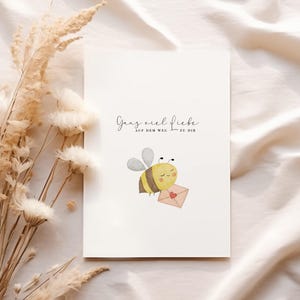 Postkarte Aquarell Biene Wertschätzung Liebe A6