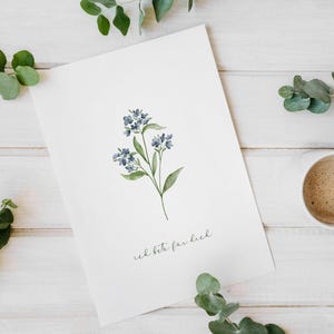 Postkarte Aquarell Floral Christlich Jesus Wertschätzung Ich bete für dich A6
