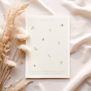 Postkarte Psalm 62 2 Ruhe Hoffnung Jesus Ermutigung Karte christlich