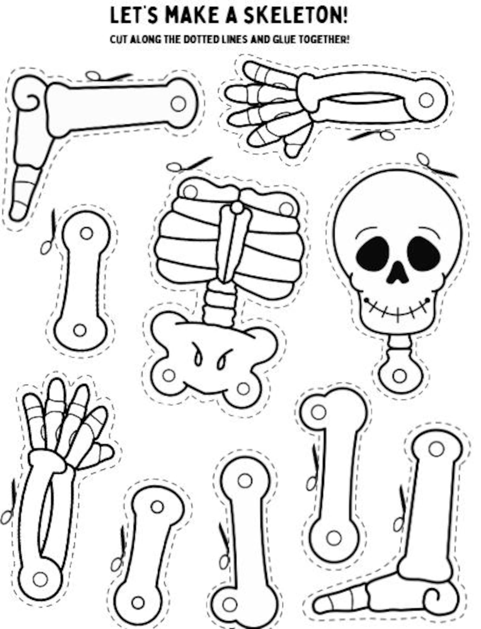 Creating A Skeleton Make a Skeleton Craft - Etsy