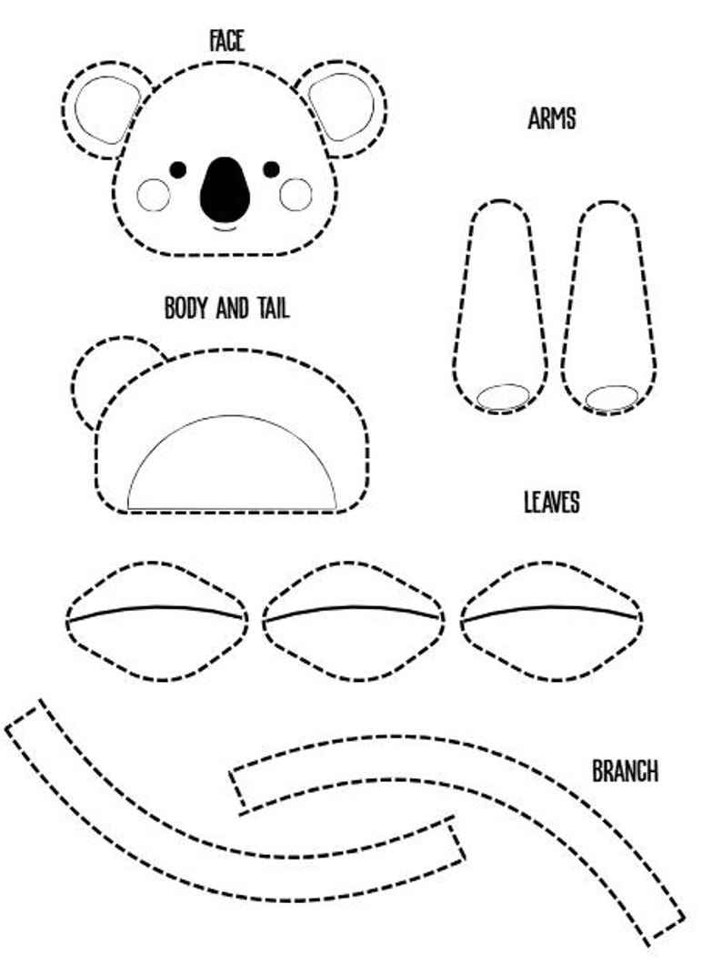 Koala Worksheet PDF Elementary Kindergarten Preschool Art Craft - Etsy
