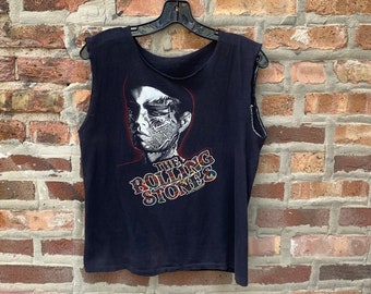 Vintage Rolling Stones Tattoo You T-Shirt Single stitch cut sleeves butter soft your tee 1981 Raindrop Productions tank top