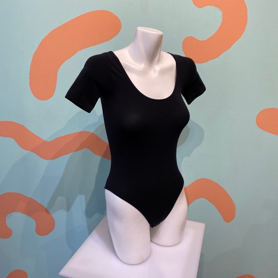 Vintage 90s Pierre Mantoux Bodywear Black Short Sl
