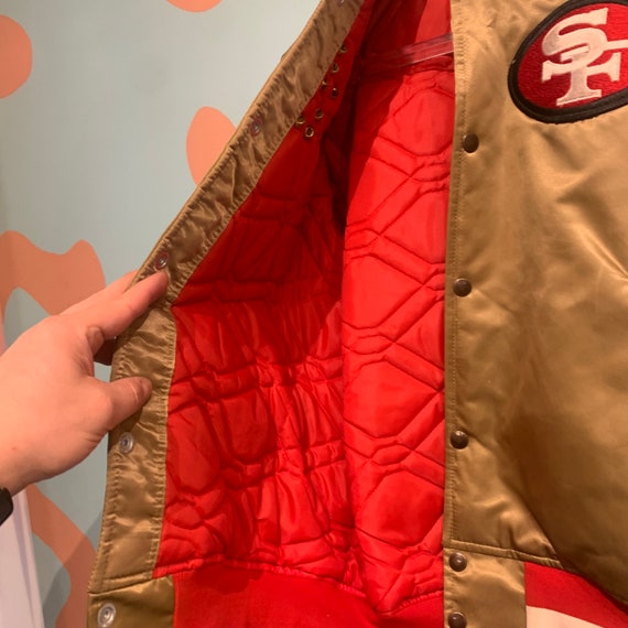 Vintage San Francisco 49ers Starter Jacket Satin … - image 8