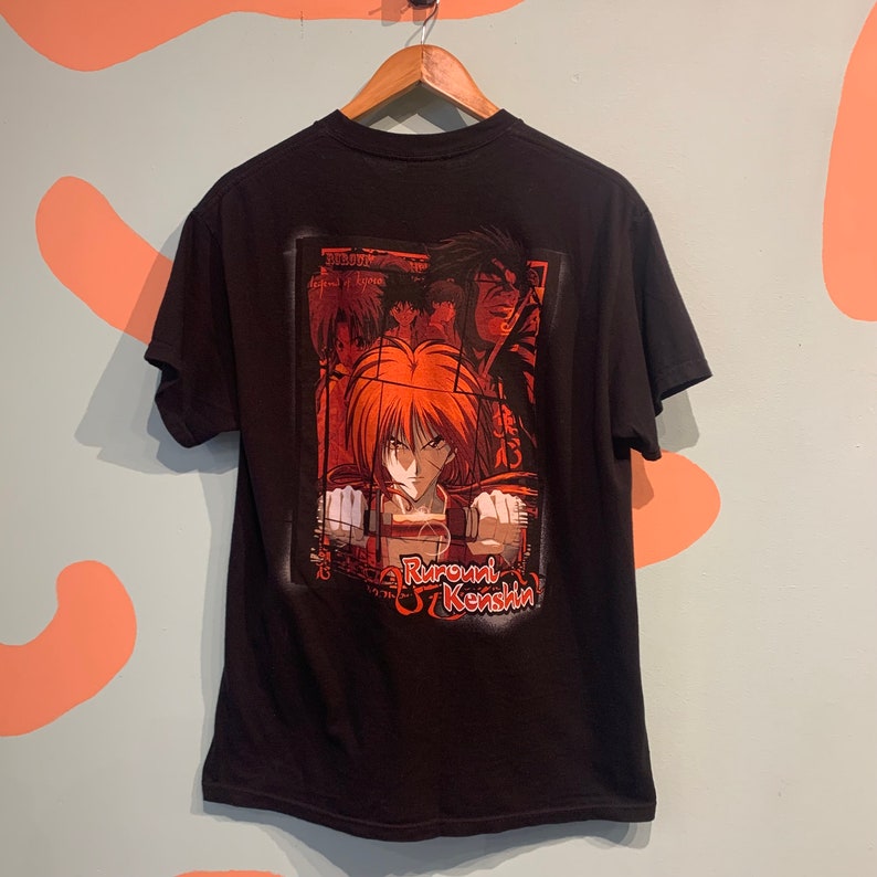 Vintage Rurouni Kenshin Manga Anime T-Shirt Size Medium tee image 1