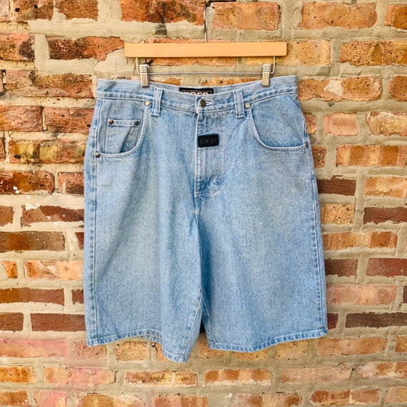 boss denim shorts