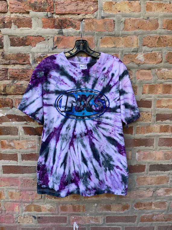 Vintage 90s INXS T-shirt Custom Tie Dyed By KOKORO