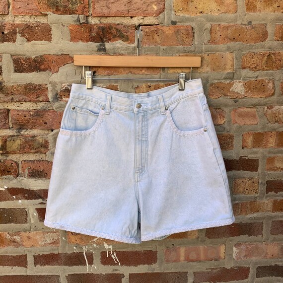 Vintage 90s High Waist Jean Shorts With 