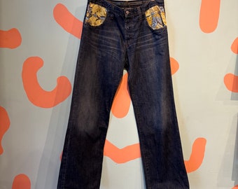 Vintage y2k Dolce and Gabanna Straight Leg Jeans size 38 Mens Denim Pants Made in Italy