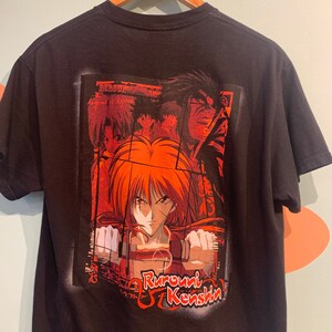 Vintage Rurouni Kenshin Manga Anime T-Shirt Size Medium tee image 2