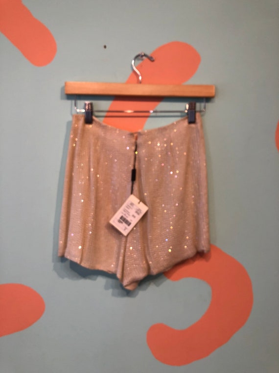 Emporio Armani Champagne Sequin Tap Shorts