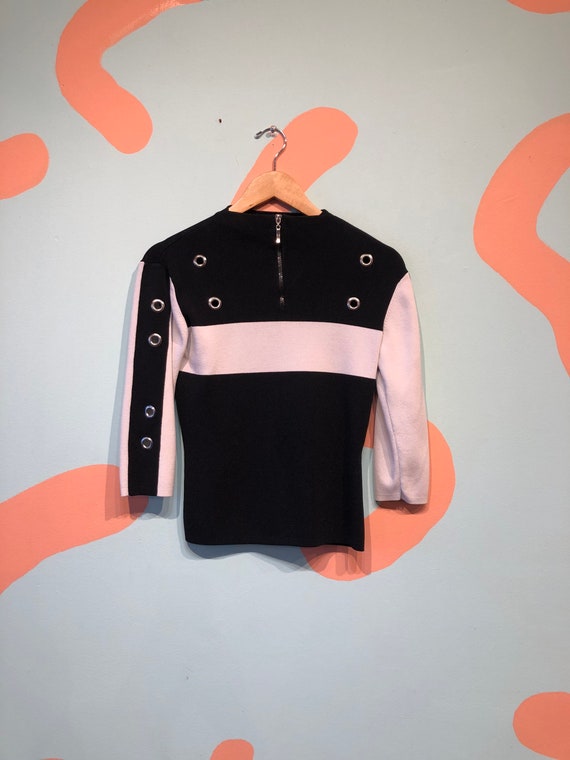 Vintage y2k Joseph A Black and White Ribbed Gromme