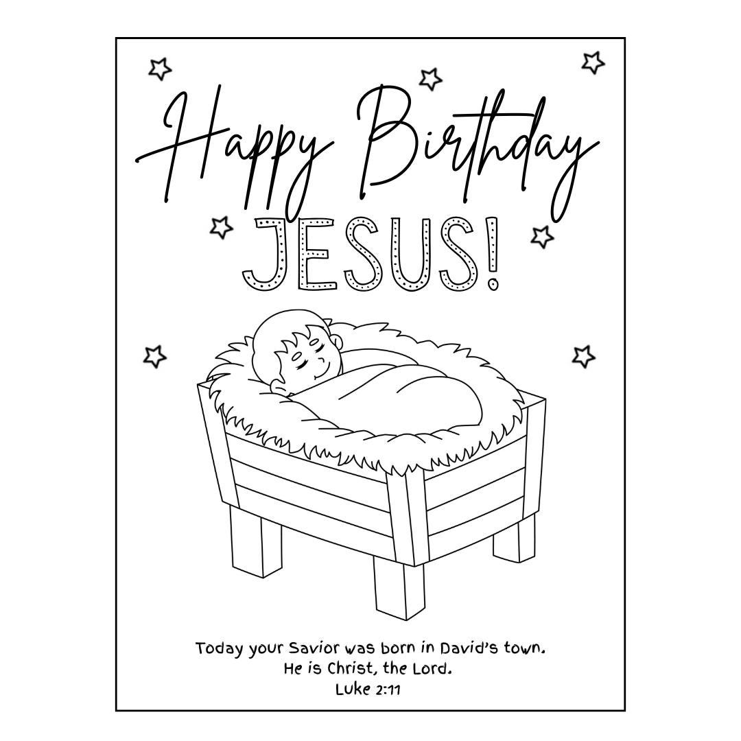 幼子イエスのぬり絵：クリスマスアクティビティ（PDFノート） - Etsy 日本, image size:1080x1080