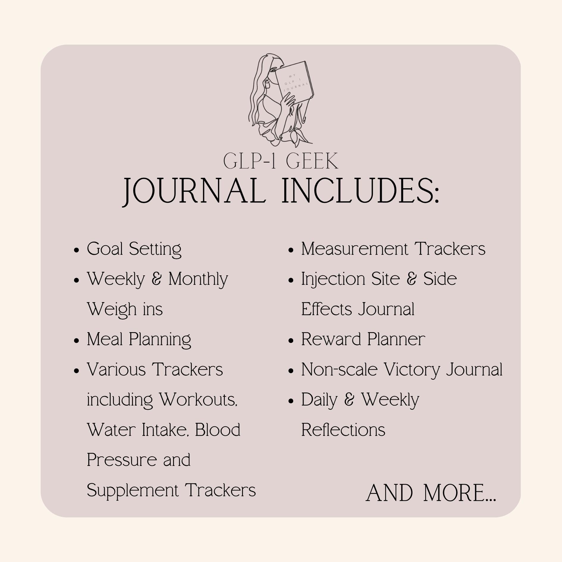 Glp 1 Journal Weight Loss And Wellness 3in1 Planner Tracker And