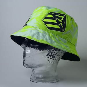 Upcycled Atletico Madrid voetbalshirt Bucket Hat derde 20/21