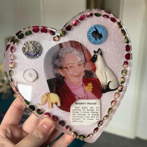 Large Standing Memorial Keepsake Resin Heart