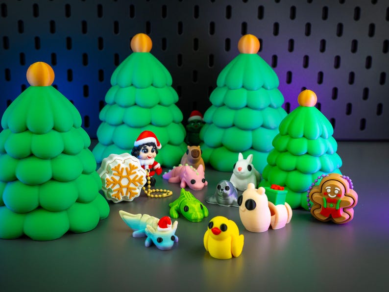 Christmas Advent Calendar – 24 or 12 Mini 3D Printed Fidgets ...