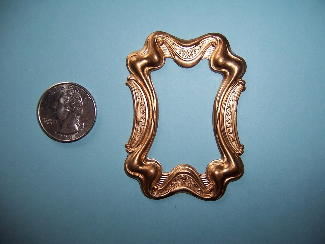 Older Vintage Art Nouveau Frame Topper Large Heavy Struck Etsy