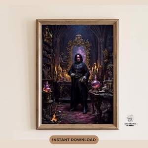 The Dark Potions Prince – Limited Edition Dark Fantasy Sorcerer Art Half-Blood Potions Master Dark Arts Wizard School Witchcraft Spells