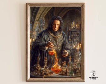 Potions Master Art Print | Dark Academia Wizard Classroom (Digital Download)