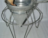 Vintage Wear-Ever Canning Colander Strainer Sieve Pestle Tomato Juicer 3 PC
