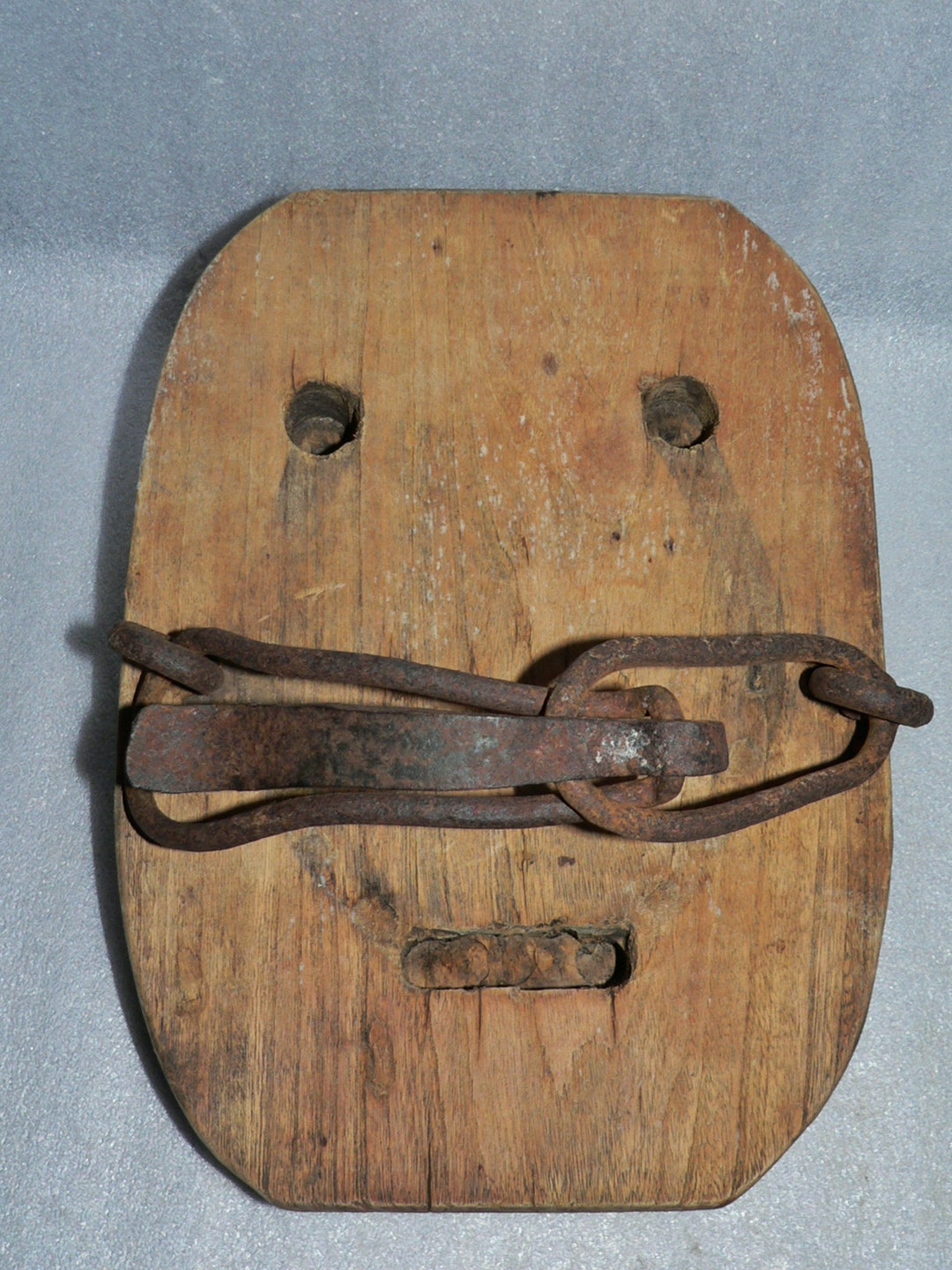 Rare Antique Wood Horse Marsh Shoe Bog Snowshoe Mud Logging Primitive