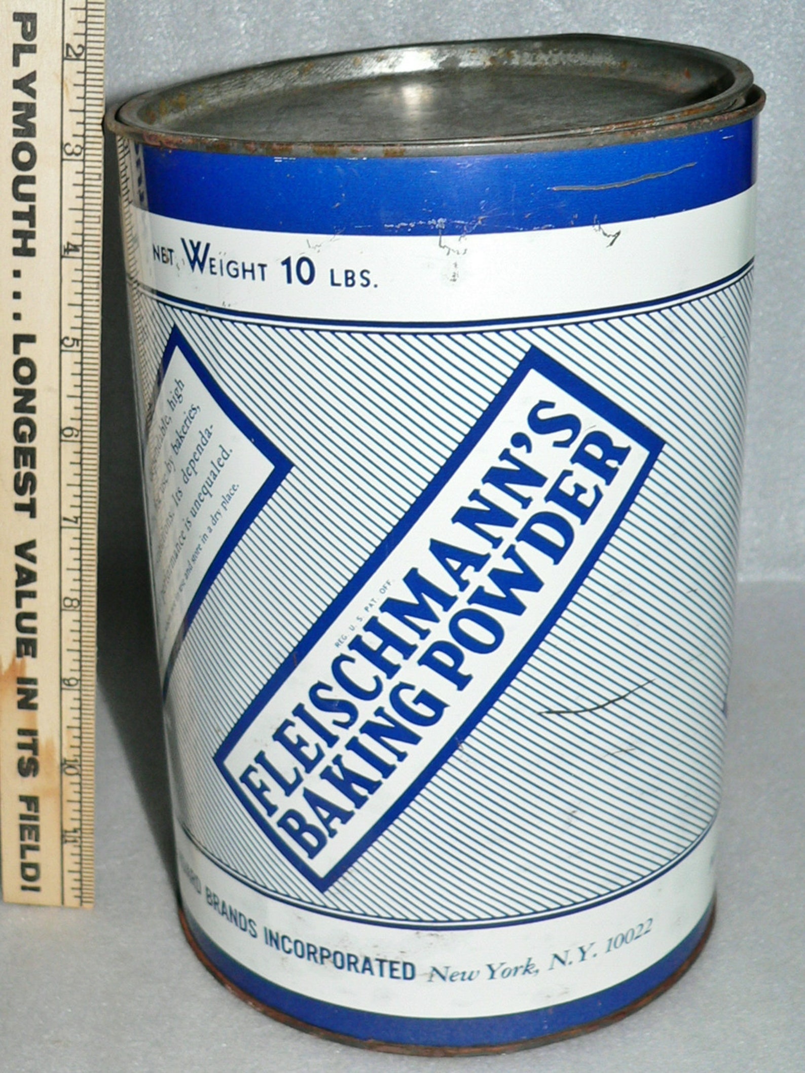 Fleischmann's Baking Powder 10 Lb Tin Kitchen Decor Etsy