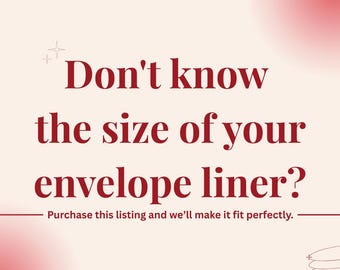 Custom Envelope Liner Template: Personalized Sizing, DIY Printable (Digital File)