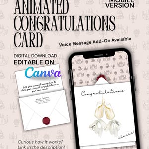 Biglietto Matrimonio Animato | Auguri Digitali Mobile | Modello Canva | Brindisi Champagne | Video Nozze & Messaggio Vocale