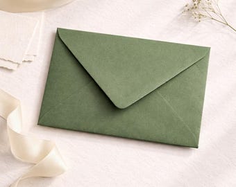 Dark Green Envelopes A6 A5 DL Square, Wedding Invitation Envelopes, 120gsm Paper, Gummed Closure, Bulk 10-200 Pack