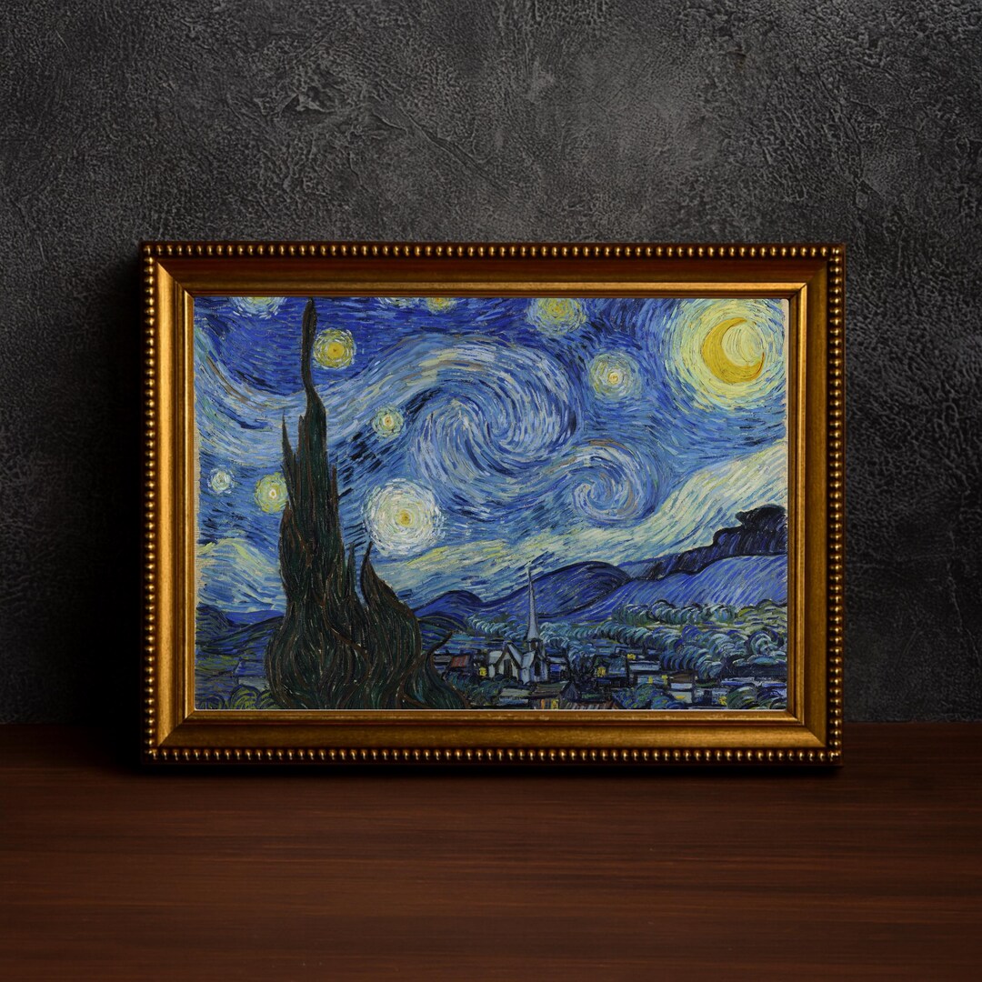 The Starry Night Print by Vincent Van Gogh, Post-impressionist Night ...