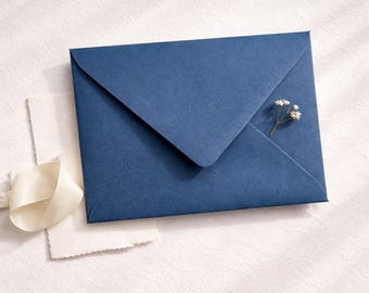 Dark Blue Envelopes A6 A5 DL Square, Navy Wedding Invitation Envelopes, 120gsm Paper, Gummed Closure, Bulk 10-200 Pack