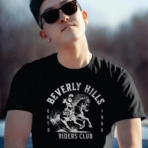 Beverly Hills Riders Club T-Shirt | Beverly Hills Vintage horse Style Tee | Beverly Hills Shirt