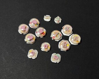 Switch 2 Glittery Buttons For Joycons & Nintendo Lite Handmade Custom Artisan Gaming Console Accessories Aesthetic Upgrade Gamers DIY