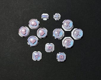 Switch 2 Glittery Buttons For Joycons & Nintendo Lite | Handmade Custom Artisan Gaming Console Accessories Aesthetic Upgrade Gamers DIY