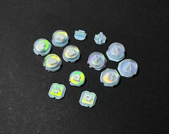 Botones arcoíris para Switch 2 Joy-Con y Nintendo Lite, hechos a mano, personalizados, accesorios para consolas de juegos, mejoras estéticas para jugadores.