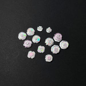 Switch 2 Iridescent Buttons For Joycons & Nintendo Lite | Handmade Custom Artisan Gaming Console Accessories Aesthetic Upgrade Gamers DIY