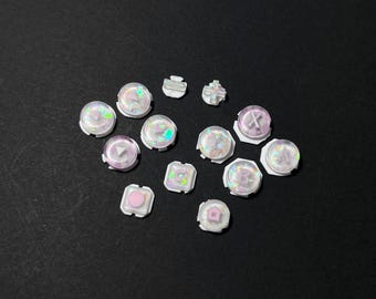 Switch 2 Iridescent Buttons For Joycons & Nintendo Lite | Handmade Custom Artisan Gaming Console Accessories Aesthetic Upgrade Gamers DIY