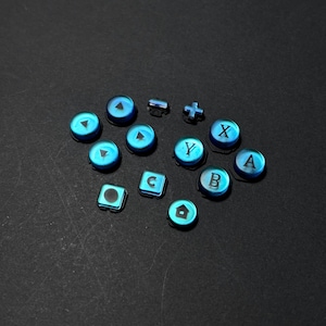 Switch 2 Iridescent Buttons For Joycons & Nintendo Lite | Handmade Custom Artisan Gaming Console Accessories Aesthetic Upgrade Gamers DIY