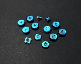 Switch 2 Iridescent Buttons For Joycons & Nintendo Lite | Handmade Custom Artisan Gaming Console Accessories Aesthetic Upgrade Gamers DIY