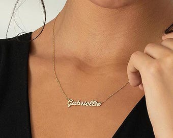 Custom Name Necklace in Sterling Silver | Personalized Jewelry | Perfect Gift for Loved Ones | Unique and Elegant Name Pendant