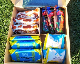 Ukrainian Candy Gift Box | Authentic Ukrainian Snacks & Sweets | Perfect Gift of Traditional Ukrainian Flavors | Support Ukraine