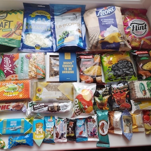 Authentic Ukrainian Snack Box | Gift Box with Sweets & Treats Made in Ukraine | Handpicked Snacks and Candies from Ukraine Sellers