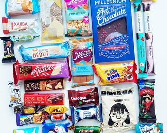 Scatola misteriosa di caramelle ucraine / Set regalo di dolciumi autentici dall'Ucraina / Regalo perfetto di dolcetti tradizionali ucraini / Scatola di snack a sorpresa