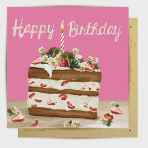 Biglietto d'auguri La La Land - Torta alle fragole