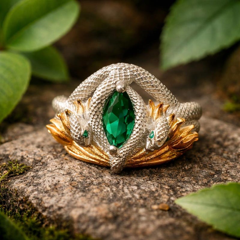 Emerald Gold Ring - Etsy