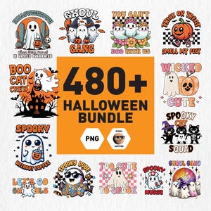 480+ Halloween PNG Designs, Stitch Sublimation, Digital File, Instant Download