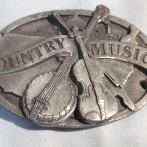 Country, Bluegrass, Western Swing, Western Music Gürtelschnalle aus gegossenem Metall