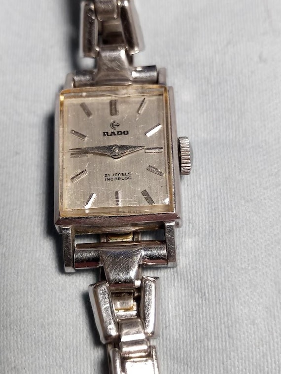 Ladies Vintage Platinum Rado Florence Swiss Made 21 Jewels Incabloc Manual Winding Solid Platinum Case 17mm X 15mm Serviced Etsy UK